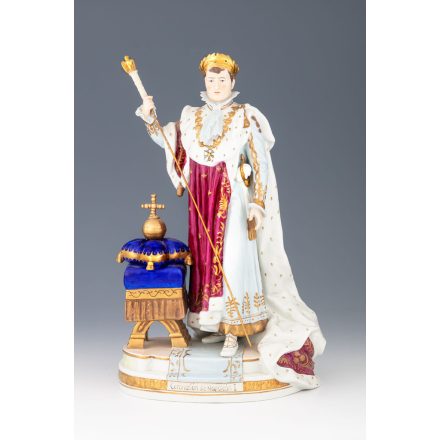 Porcelán figura - I. Napóleon megkoronázása
