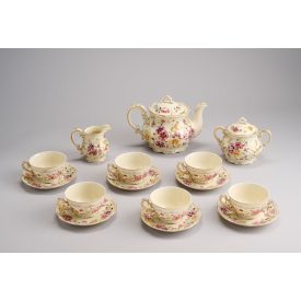 6 személyes 9 darabos Zsolnay teáskészlet