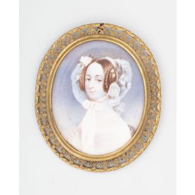   XIX. századi miniatűrfestő, Daffinger jelzéssel: Női portré