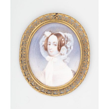 XIX. századi miniatűrfestő, Daffinger jelzéssel: Női portré