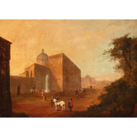 Ismeretlen festő, XVIII. sz.: Pihenő vándorok