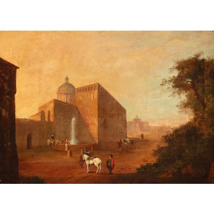 Ismeretlen festő, XVIII. sz.: Pihenő vándorok