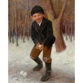 Peske Géza: Hógolyózó fiú