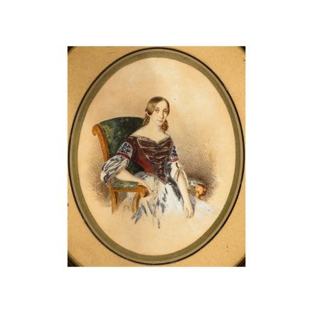 Osztrák vagy magyar festő: Karosszékben ülő nő