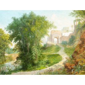 Ismeretlen festő: Táj antik romokkal