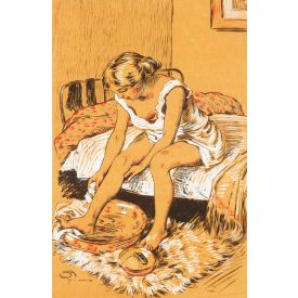 Dobai Székely Andor: Lábát mosó hölgy