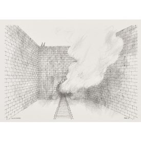   Paul Flora: Das Dampfross mappa lapja I. - Vonat az alagútban (Zug im Tunnel)