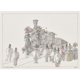   Paul Flora: Das Dampfross mappa lapja II. - A tiszteletreméltó szüzek (Die ehren Jungfern)