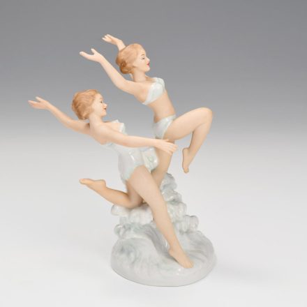 Art deco páros lányka figura