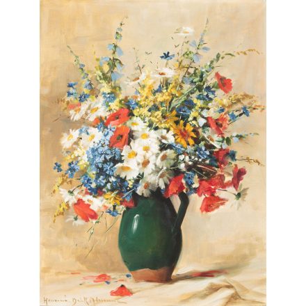 Henczné Deák Adrienne: Csendélet mezei virágokkal