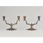 Art deco páros gyertyatartó