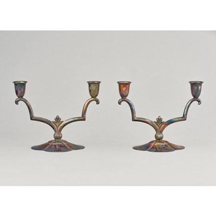 Art deco páros gyertyatartó