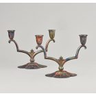 Art deco páros gyertyatartó