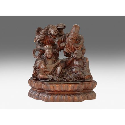 Japán kisplasztika - Szerencseistenek