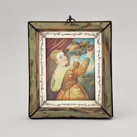 Miniatűr - Női portré gyümölcskosárral