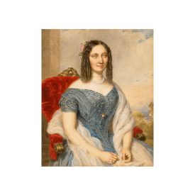 Barabás Miklós: Fiatal hölgy gyöngysorral